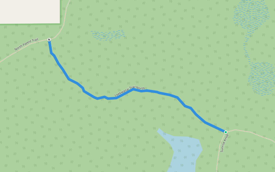 Leekwanai Trail North walking route map in Gilberts