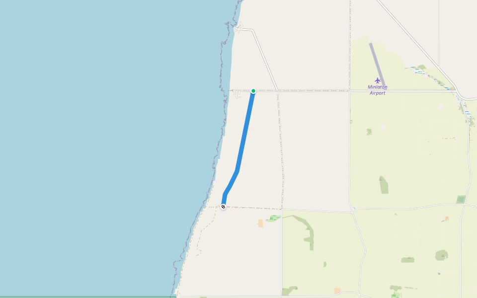 Bush Track walking route map in Parsons Beach