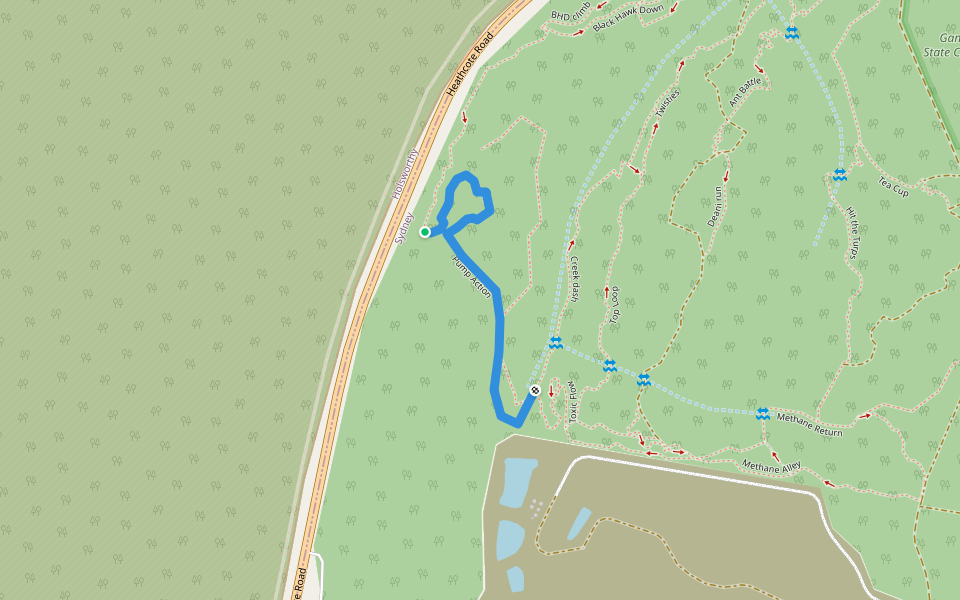 Pump Action walking route map in Lucas Heights