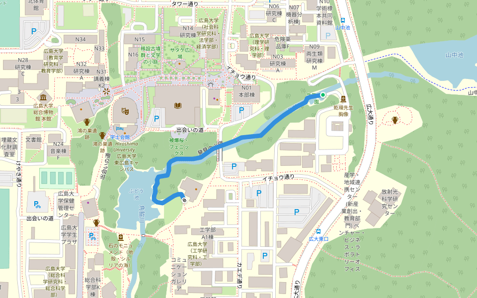 発見の小径 walking route map in Higashihiroshima
