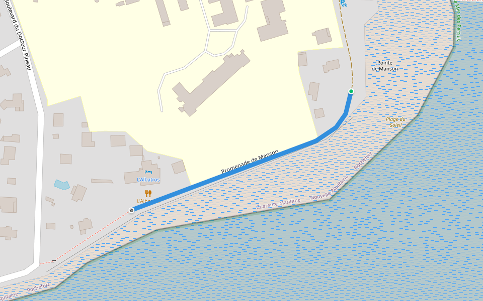 Promenade de Manson walking route map in Saint-Trojan-les-Bains