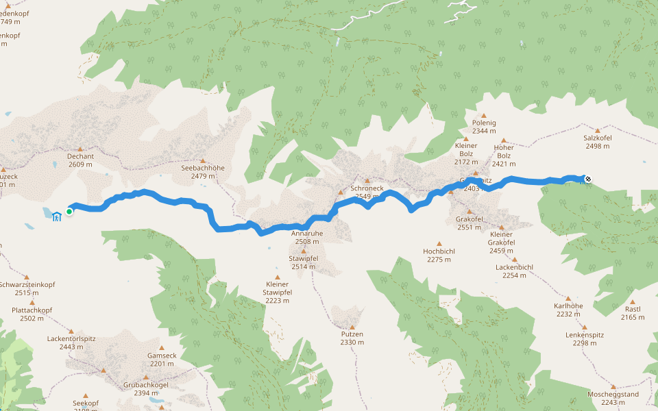 Heinrich-Hecht-Weg walking route map in Kerschbaum