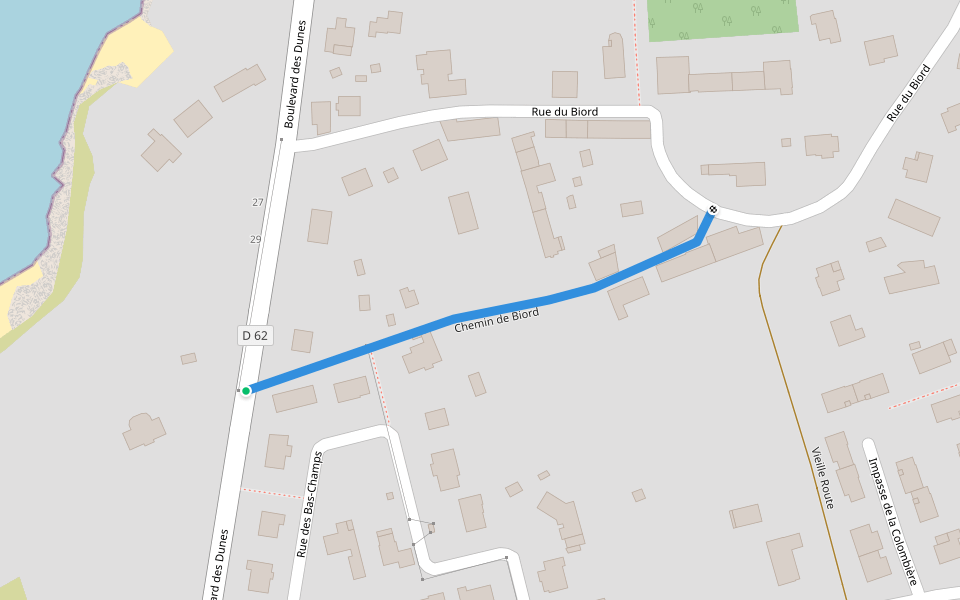 Chemin de Biord walking route map in Saint-Jacut-de-la-Mer