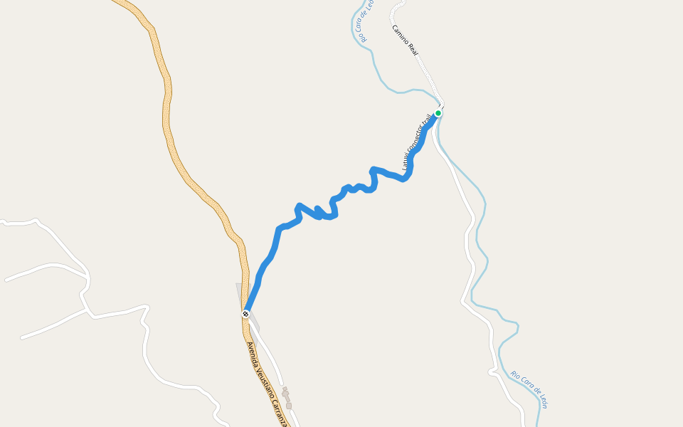 Latuvi connector trail walking route map in Latuvi