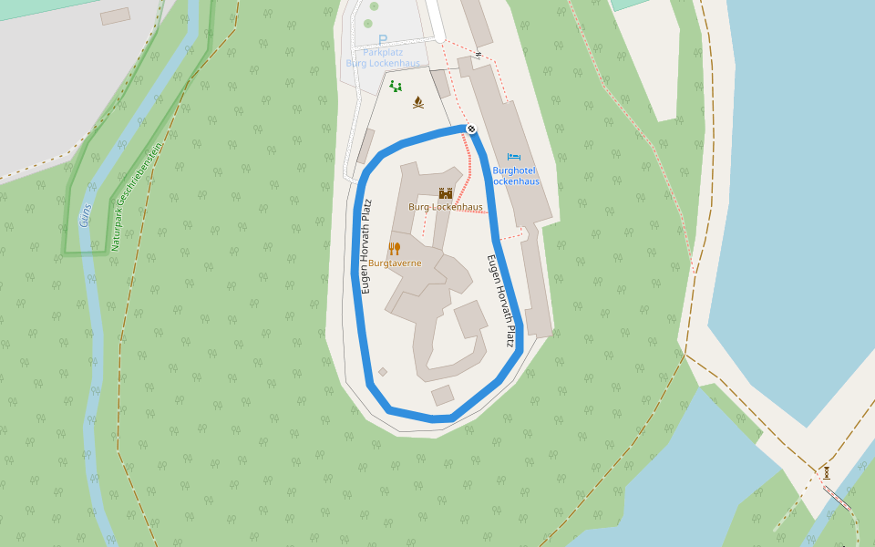 Eugen Horvath Platz walking route map in Lockenhaus