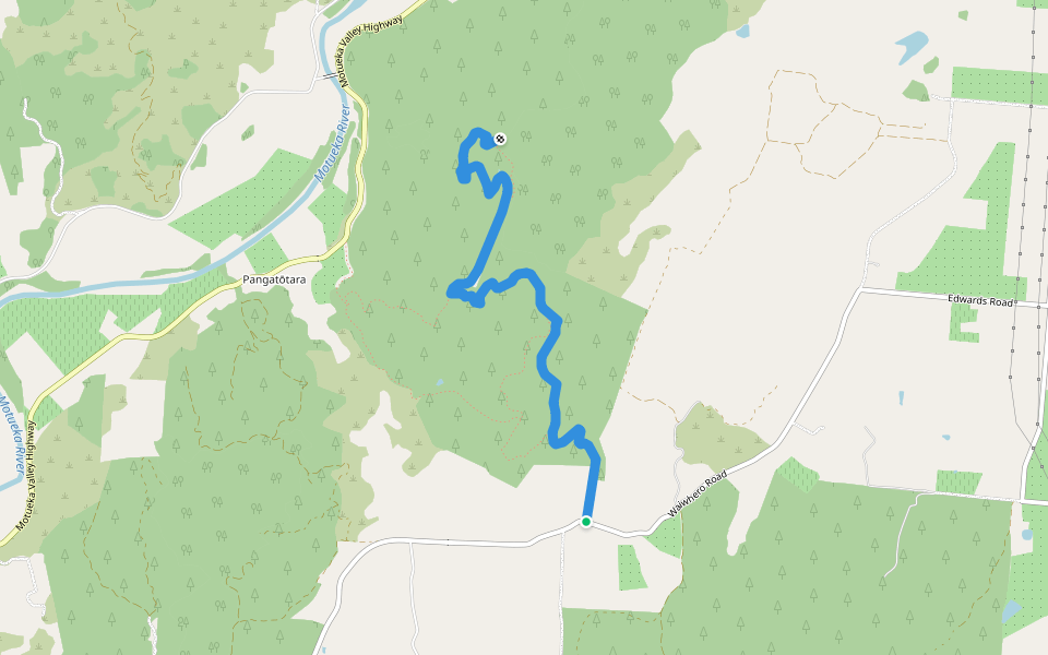Link Road walking route map in Ngātīmoti