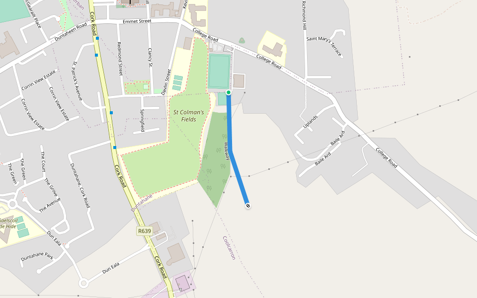 Walkway walking route map in Fermoy