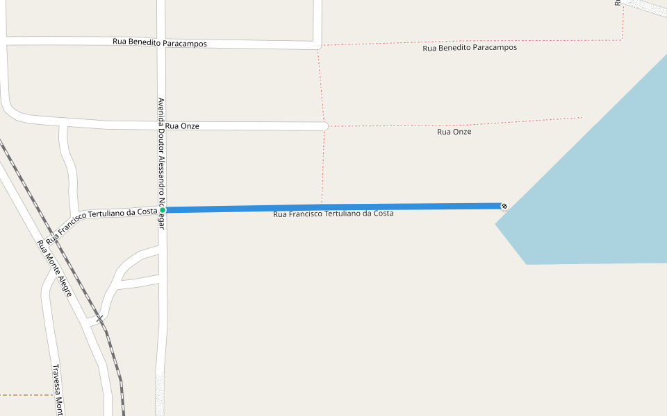 Rua Francisco Tertuliano Da Costa walking route map in Quixadá