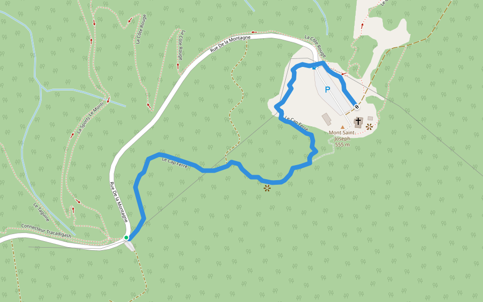 Le Cap Ferré walking route map in Carleton-sur-Mer