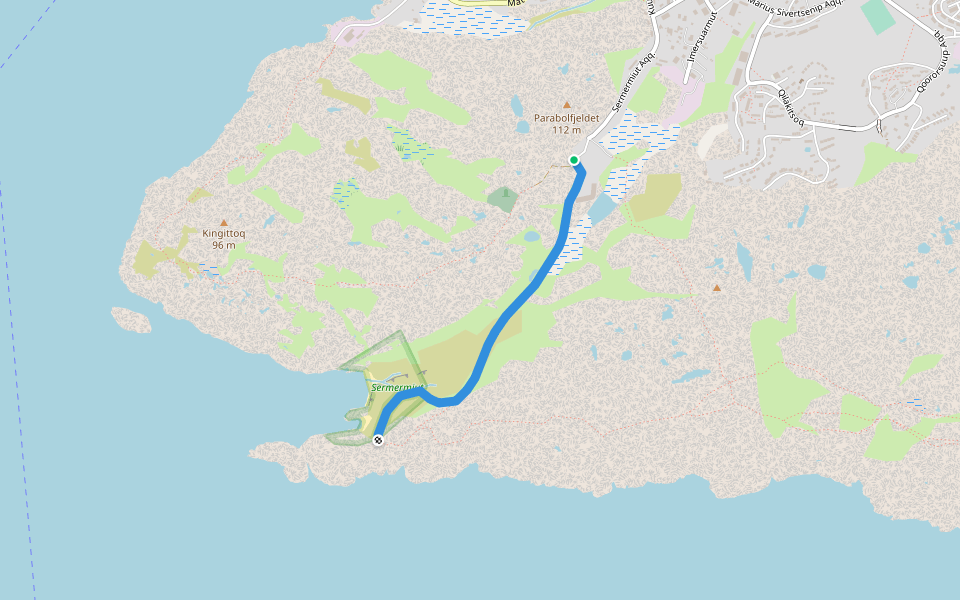 World Heritage Trail walking route map in Uummannaq