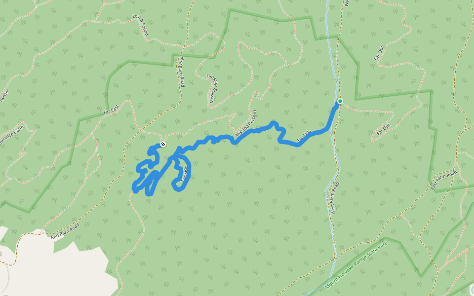 Far Side walking route map in Granby