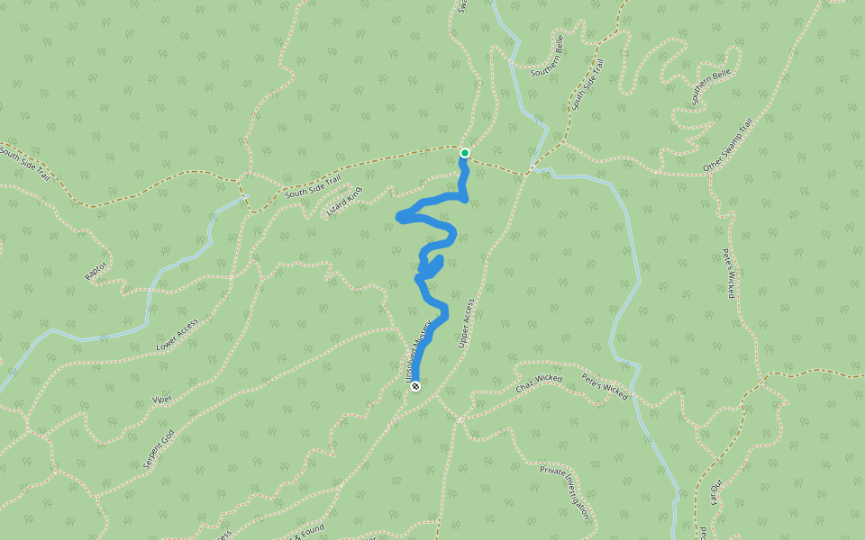Unsolved Mystery walking route map in Amherst