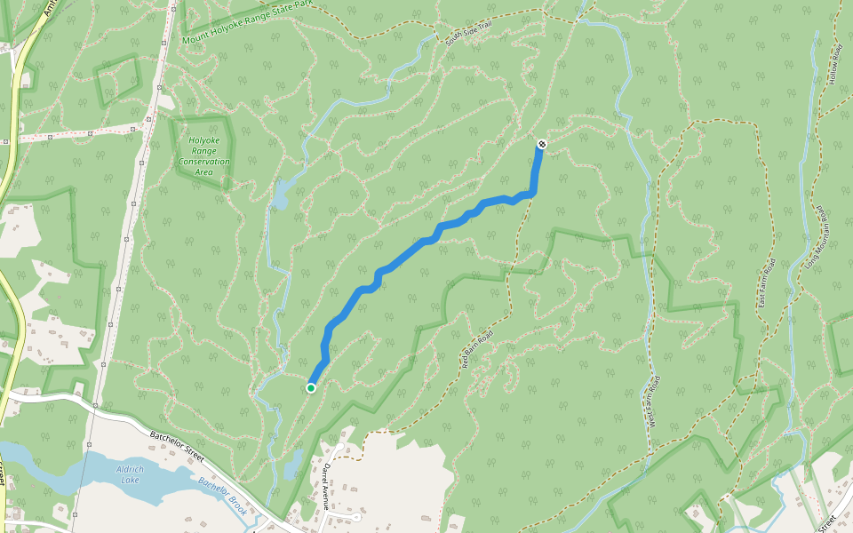 Twister walking route map in Granby