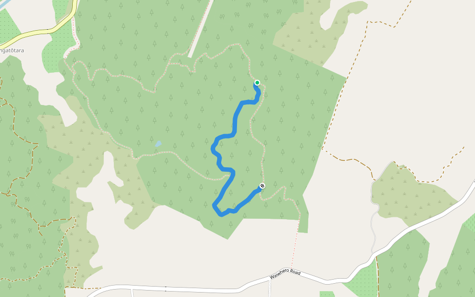 Mill Road walking route map in Ngātīmoti