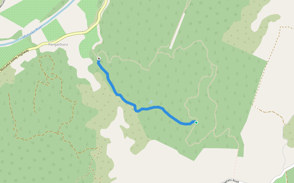 Hero Road walking route map in Ngātīmoti