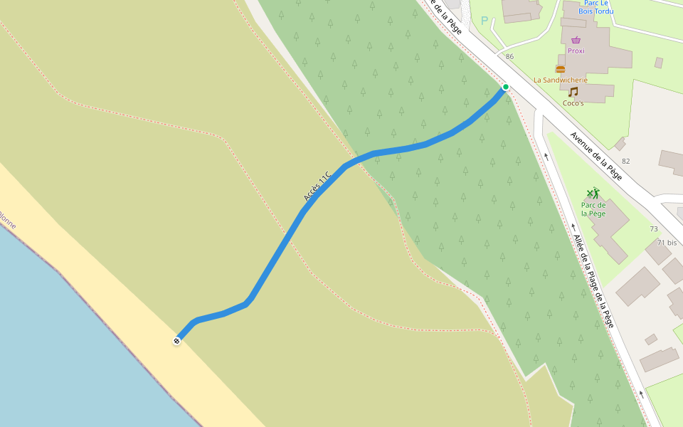 Accès 11C walking route map in Saint-Hilaire-de-Riez