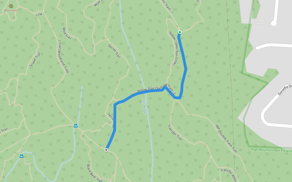 Yellow Trail (Summit Trail) - I walking route map in North Haledon