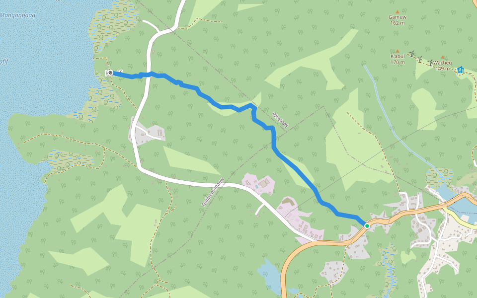 Tamilyog Trail walking route map in Colonia
