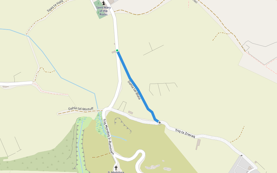 Dahla tal-Blata walking route map in Il-Qala