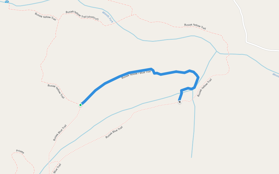 Busiek Yellow / Blue Trail walking route map in Saddlebrooke