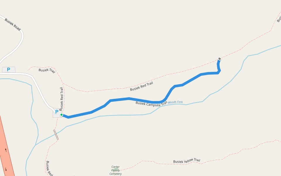 Busiek Campsite Trail walking route map in Saddlebrooke