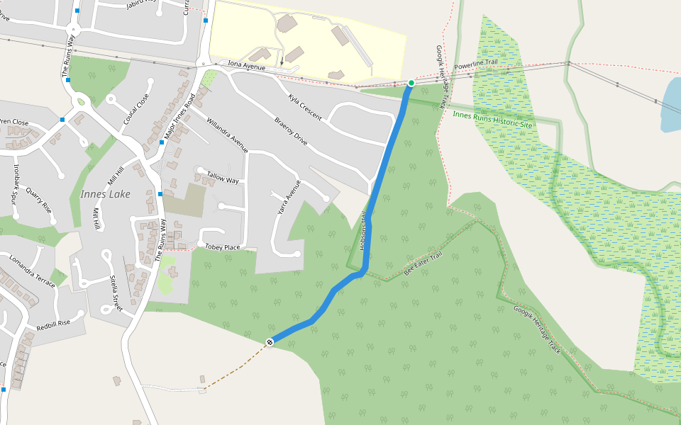 Hobsons trail walking route map in Port Macquarie