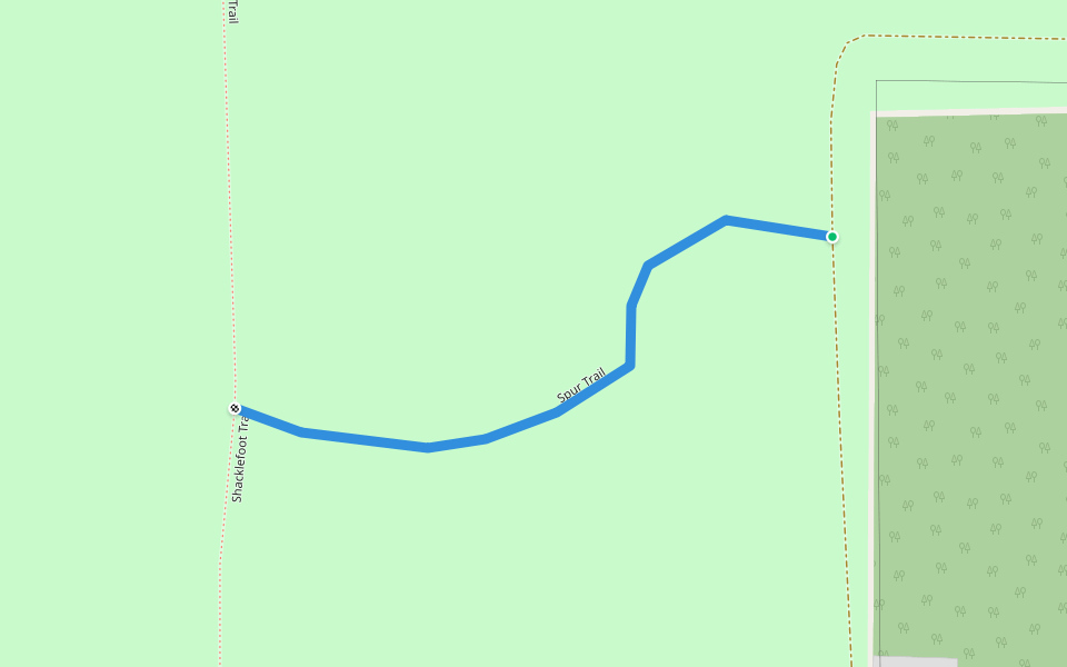Spur Trail walking route map in Chiefland