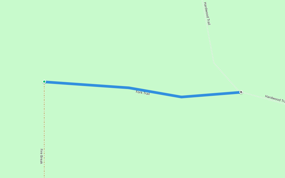 Fork Trail walking route map in Chiefland