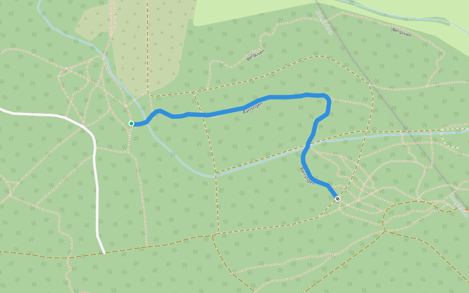 Barrstigen walking route map in Veberöd