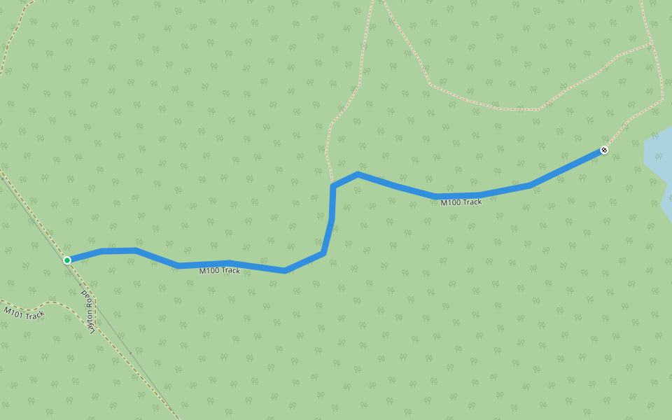M100 Track walking route map in Maryborough