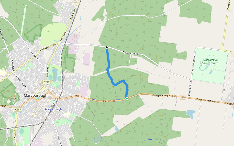 Telegraph Track walking route map in Flagstaff