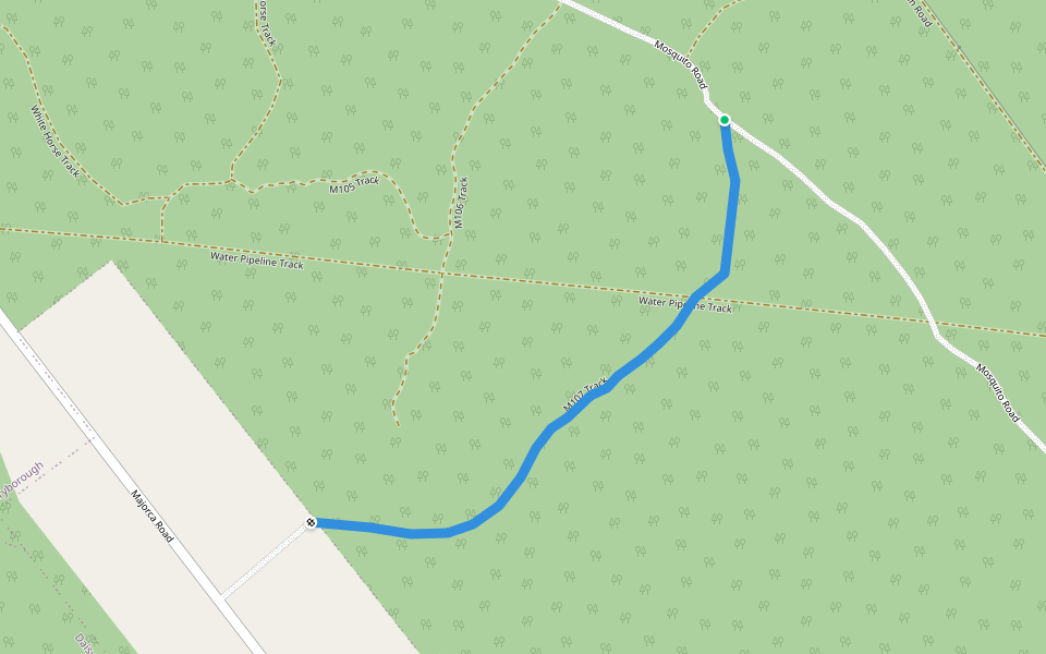 M107 Track walking route map in Maryborough