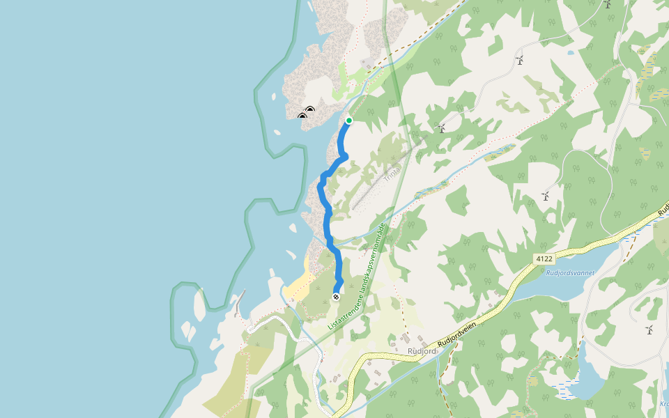 Vondestien walking route map in Elle