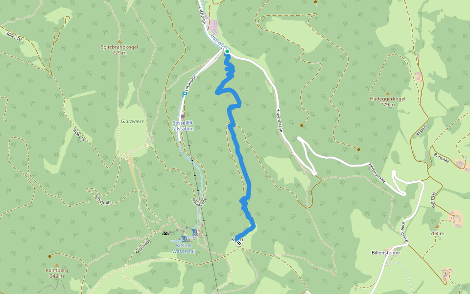Mitterriegelsteig walking route map in Lilienfeld
