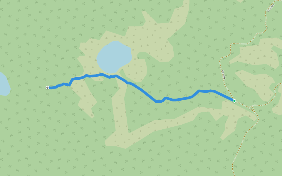Beaver walking route map in Fort Assiniboine