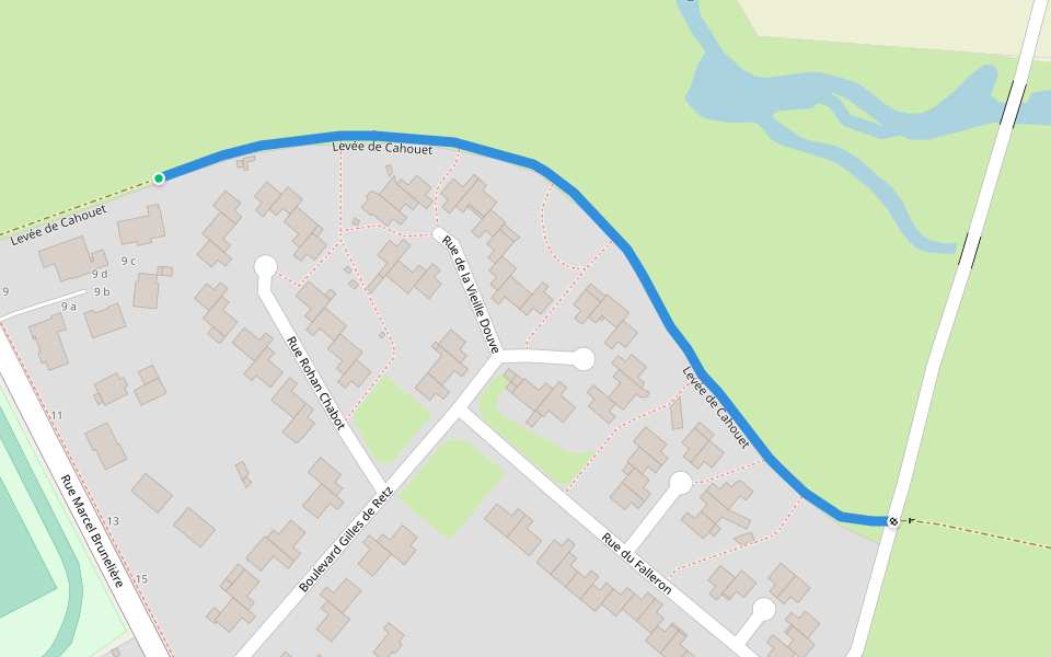 Levée de Cahouet walking route map in Machecoul-Saint-Même