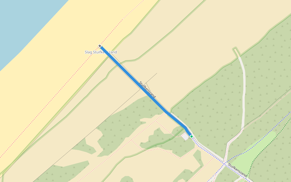 Stuifkenszand walking route map in Hoek van Holland