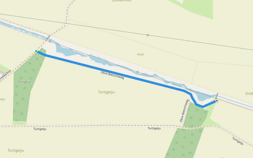 Obre Bietschiwäg walking route map in Niedergesteln