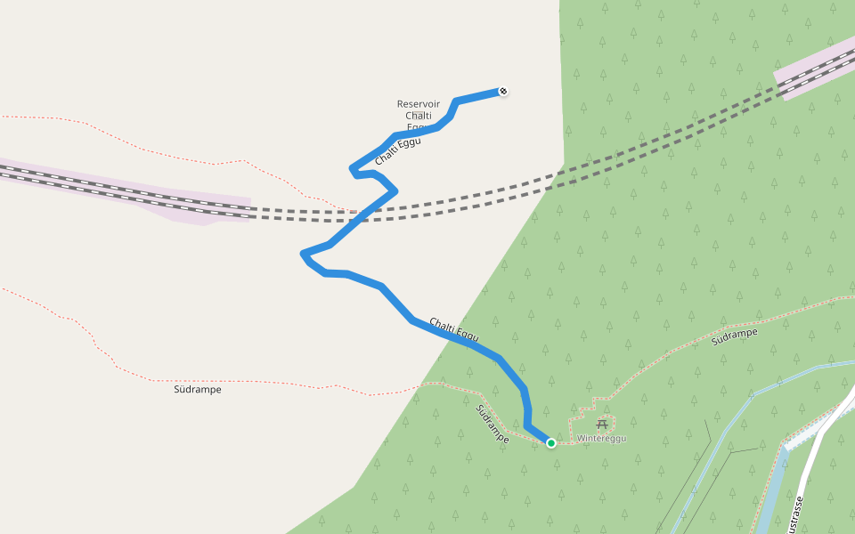 Chalti Eggu walking route map in Niedergesteln