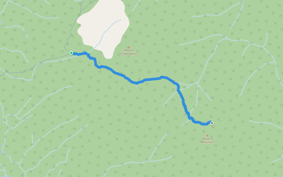 Waverly Cabin Trail walking route map in Wells