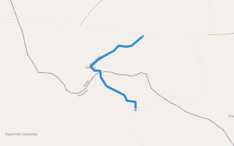 Magic Garden walking route map in Bwanja