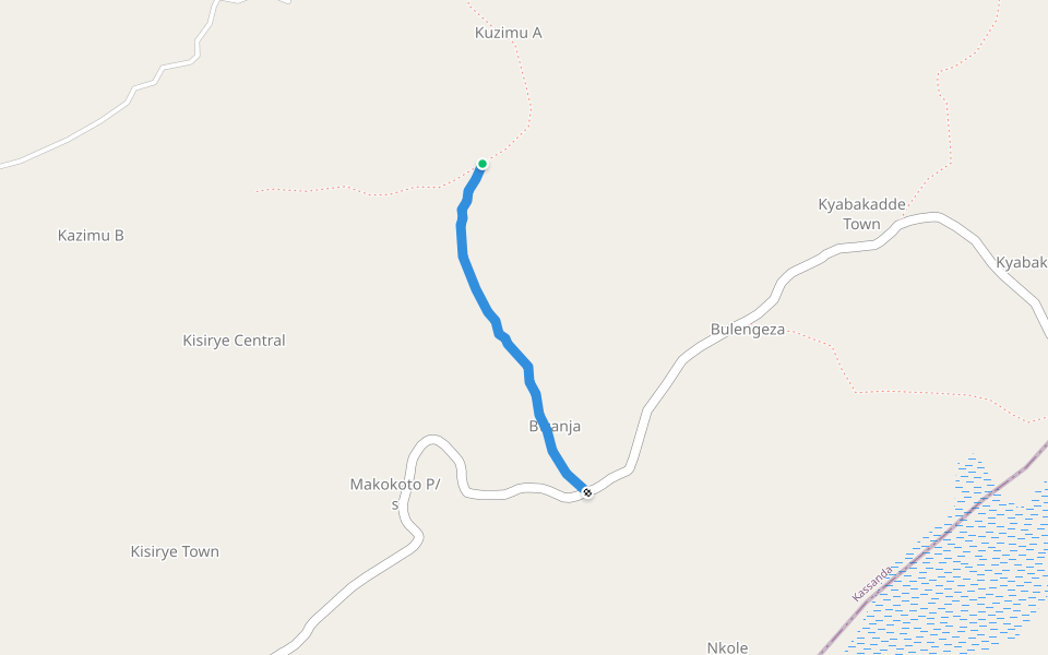 Makokoto Ridge walking route map in Bwanja