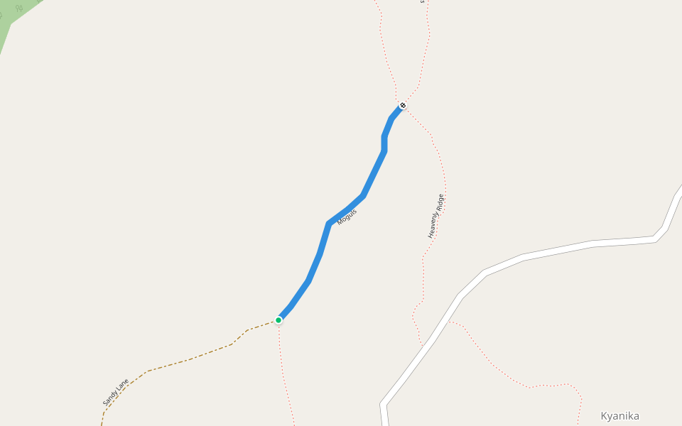 Moguls walking route map in Nsala