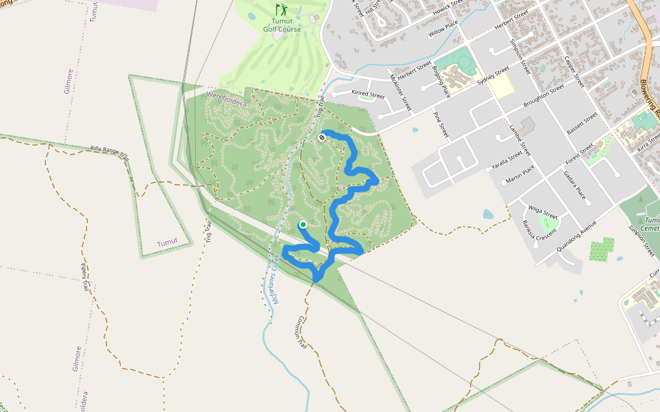 Womboyne Trail walking route map in Wereboldera