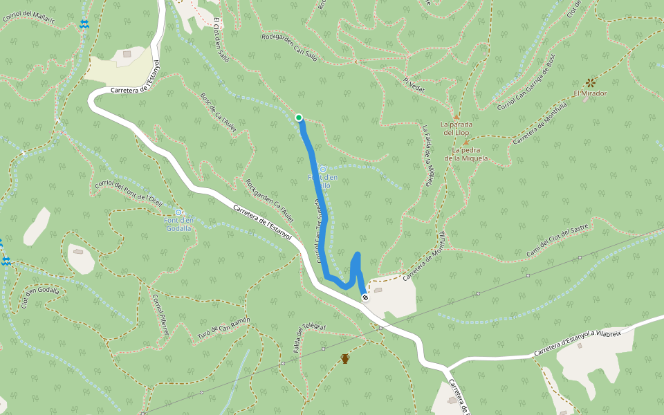 Corriol Can Tet Sureda walking route map in Bescanó