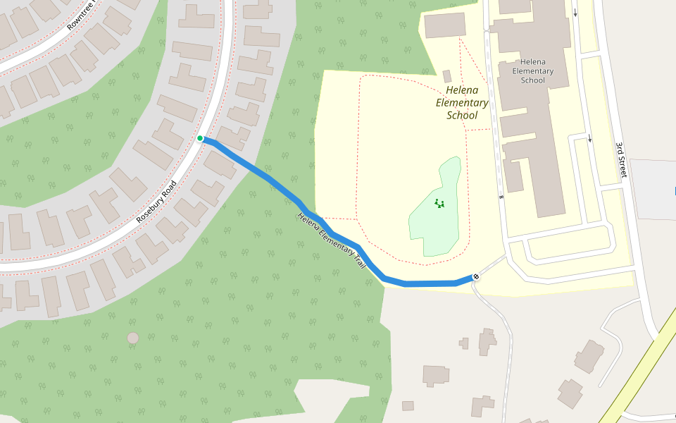 Helena Elementary Trail walking route map in Helena