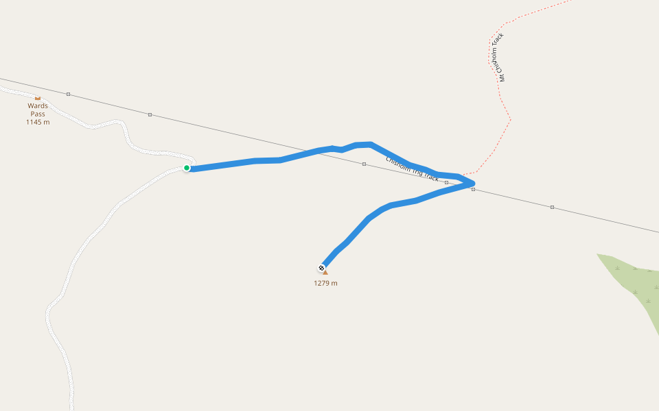 Chisholm Trig Track walking route map in Awatere Valley