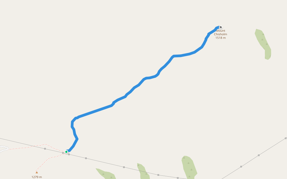 Mt Chisholm Track walking route map in Awatere Valley