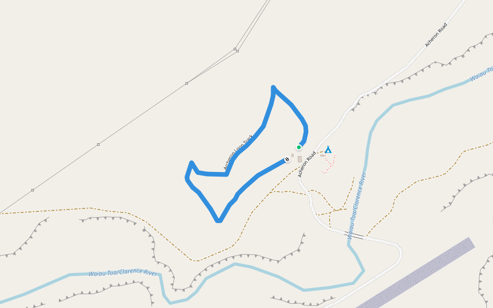 Archeron Loop Track walking route map in Saint James Range