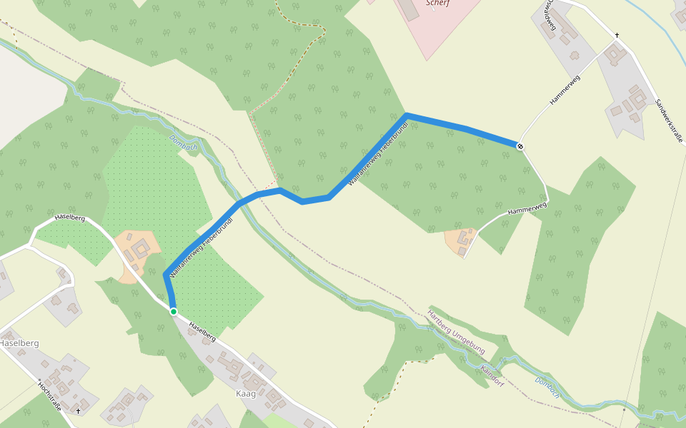 Wallfahrerweg Fieberbründl walking route map in Dienersdorf